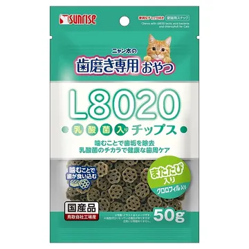 ニャン太の歯磨き専用おやつL8020乳酸菌入りチップス クロロフィル入り - marukan