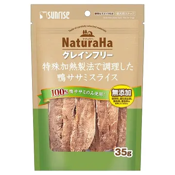 ナチュラハ グレインフリー特殊加熱製法で調理した鴨ササミスライス - marukan