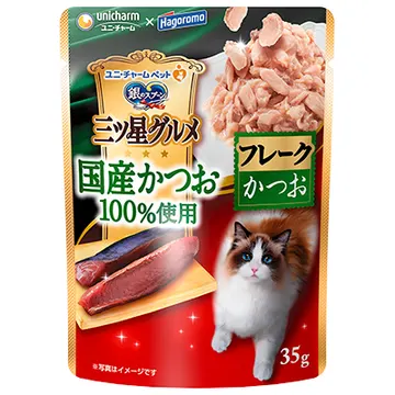 三ツ星グルメ パウチ 国産かつお100%使用 フレーク