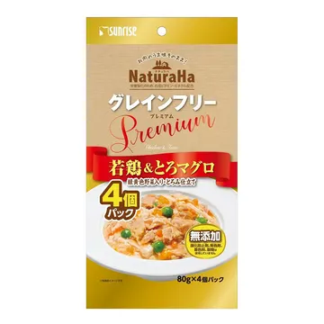 ナチュラハ グレインフリー Premium若鶏＆とろマグロ 緑黄色野菜入り・とろみ仕立て - marukan