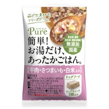 〈ピュアキューブ〉コンボ ピュア ドッグ ウェット エフディーキューブ 牛肉・さつまいも