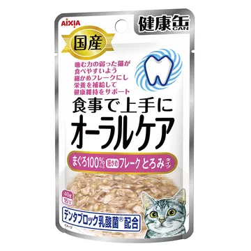 国産 健康缶パウチ オーラルケア まぐろ細かめフレーク とろみタイプ