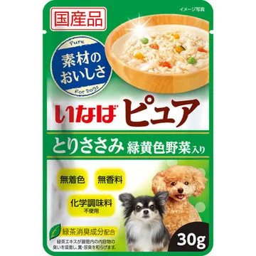 ピュアパウチとりささみ 緑黄色野菜入り