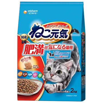 肥満が気になる猫用まぐろ・かつお・白身魚・チキン・緑黄色野菜入り