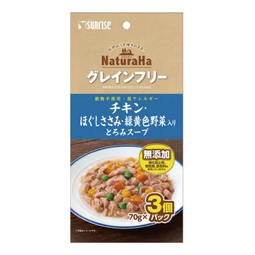ナチュラハグレインフリーチキン・ほぐしささみ・緑黄色野菜入り とろみスープ - marukan