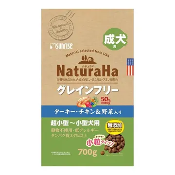 ナチュラハ グレインフリーターキー・チキン&野菜入り 小粒 - marukan