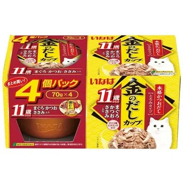 金のだしカップ11歳からのまぐろ・かつお・ささみ入り 4個パック