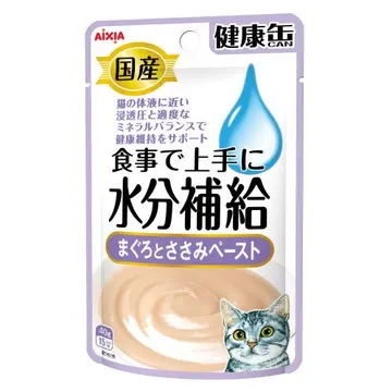 国産 健康缶パウチ 水分補給 まぐろとささみペースト