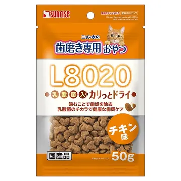 ニャン太の歯磨き専用おやつL8020乳酸菌入りカリっとドライ チキン味 - marukan
