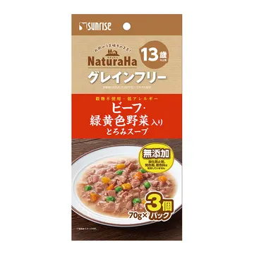ナチュラハグレインフリービーフ・緑黄色野菜入りとろみスープ 13歳以上用 - marukan