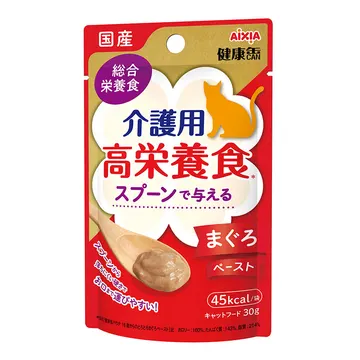 【販売終了】国産 健康缶パウチ 介護用高栄養食 スプーンで与えるまぐろペースト
