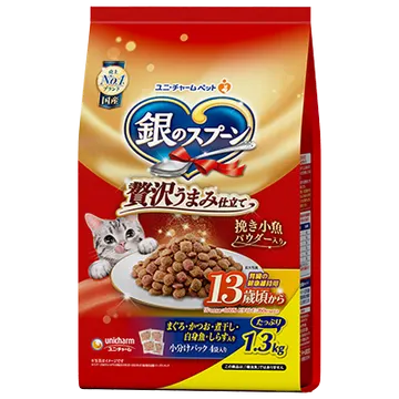 贅沢うまみ仕立て 13歳頃から まぐろ・かつお・煮干し・白身魚・しらす入り