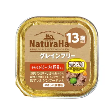 ナチュラハ グレインフリーやわらかビーフ&野菜入り13歳以上用 - marukan