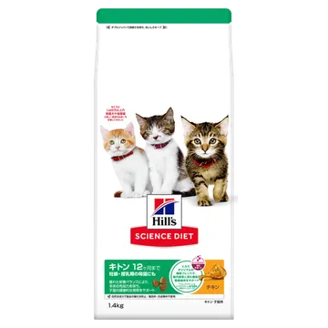 キトン 12ヶ月まで 子猫用／妊娠・授乳期の母猫にも チキン