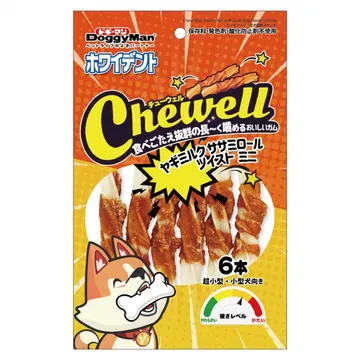 ホワイデント Chewell ヤギミルクササミロールツイストミニ
