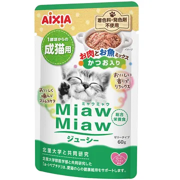 MiawMiawジューシー お肉とお魚ミックス かつお入り