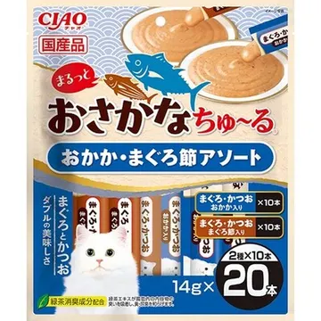 まるっとおさかなちゅ～るおかか・まぐろ節アソート 20本入り