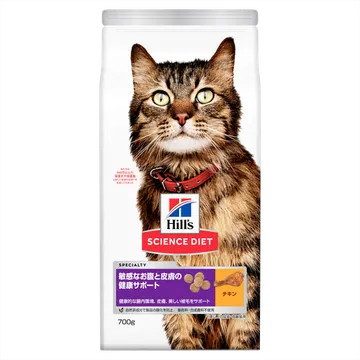 敏感なお腹と皮膚の健康サポート 1歳以上の成猫・高齢猫用 チキン