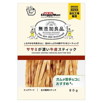 無添加良品 ササミが濃い牛皮スティック