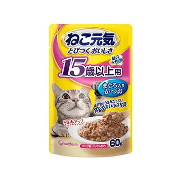総合栄養食 パウチ 15歳以上用 まぐろ入りかつお-ユニ・チャーム