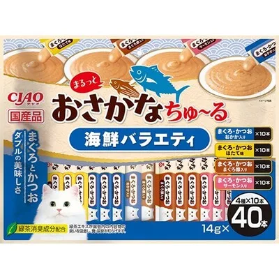 まるっとおさかなちゅ~る海鮮バラエティ 40本入り