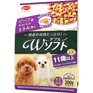 のWソフト 11歳以上 ビーフ味・やわらかささみ添え