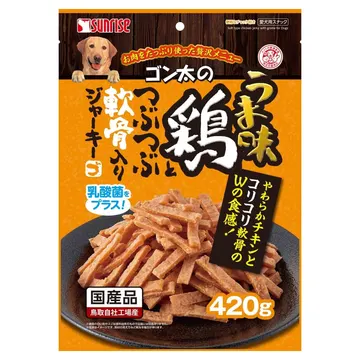 ゴン太のうま味鶏とつぶつぶ軟骨入りジャーキー - marukan