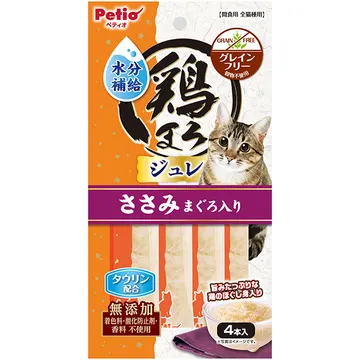 鶏まろ ねこちゃんの 水分補給ジュレスティック ささみ まぐろ入り