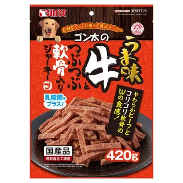 ゴン太のうま味牛とつぶつぶ軟骨入りジャーキー - marukan