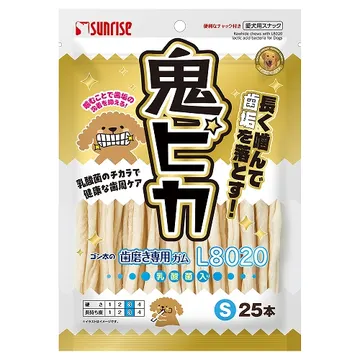 ゴン太の歯磨き専用ガムL8020乳酸菌入り鬼ピカ Sサイズ - marukan