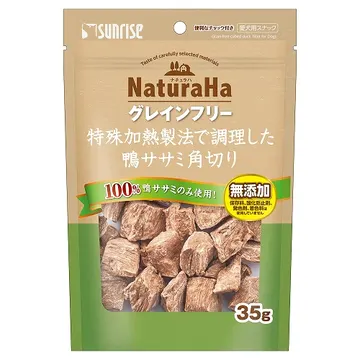 ナチュラハ グレインフリー特殊加熱製法で調理した鴨ササミ角切り - marukan