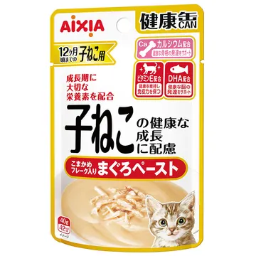 健康缶パウチ 子ねこ用 こまかめフレーク入りまぐろペースト