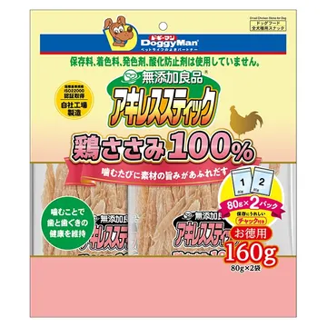 無添加良品 アキレススティック 鶏ささみ100% (中国産)