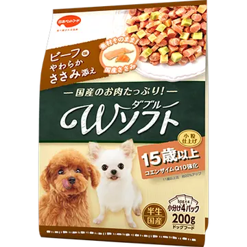 のWソフト 15歳以上 ビーフ味・やわらかささみ添え