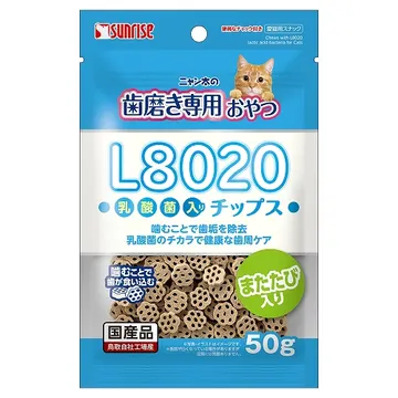 ニャン太の歯磨き専用おやつL8020乳酸菌入り チップス - marukan